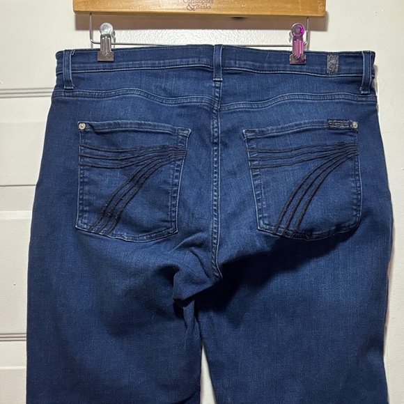 7 For All Mankind Dark Blue Flare Jeans - Picture 5 of 12